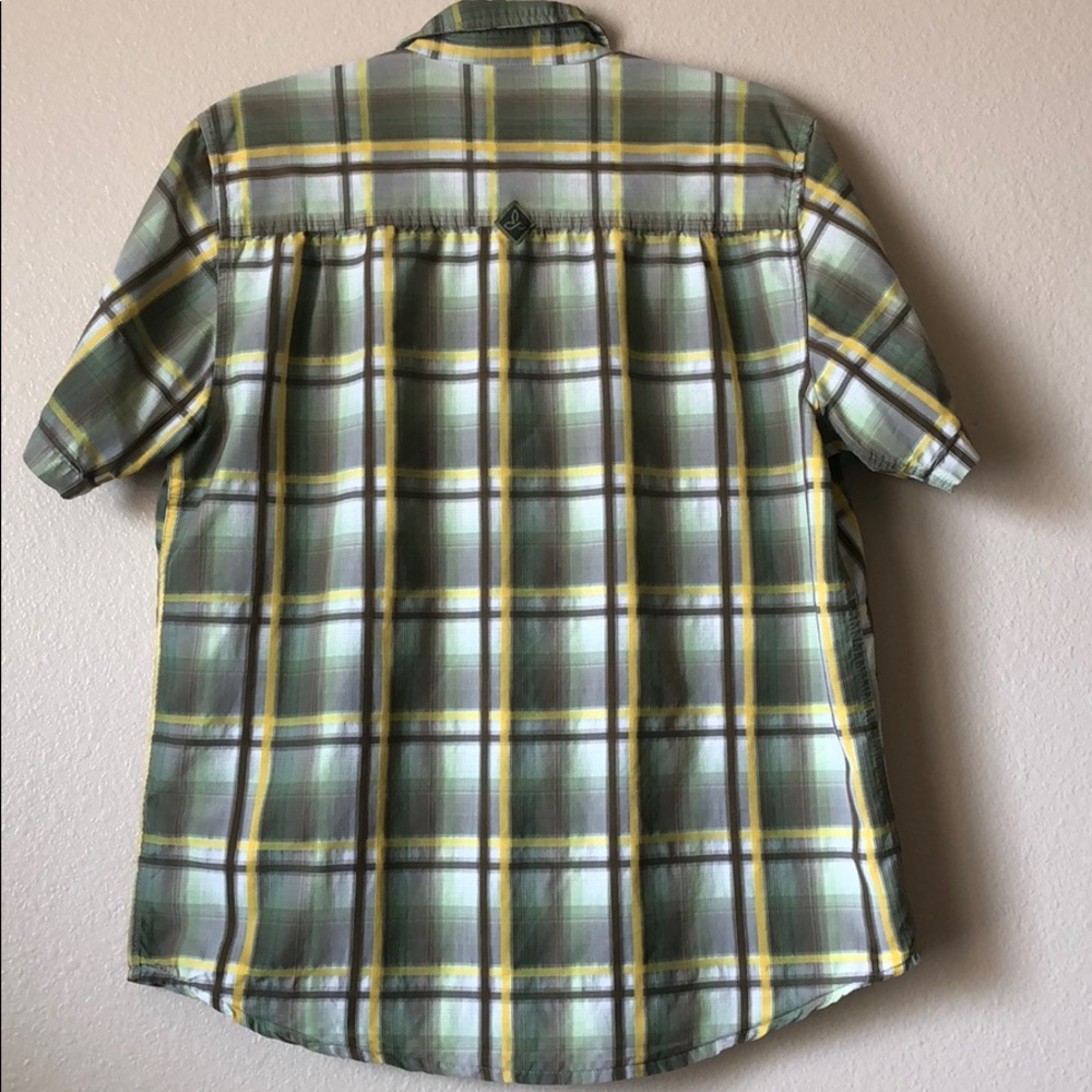 Prana plaid short sleeve button down shirt sz M - Picture 8 of 8